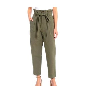 Avec les Filles paper bag crop pants